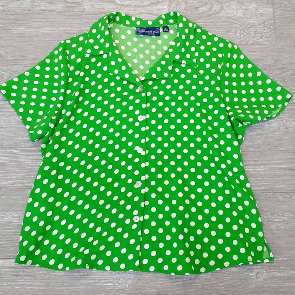 3/$20 Susan Graver women's button up blouse XL